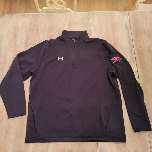 Under Armour Mens Cold Gear 1/4 Zip Pullover Shirt Gray WAVE 16 Size M - Picture 4 of 10